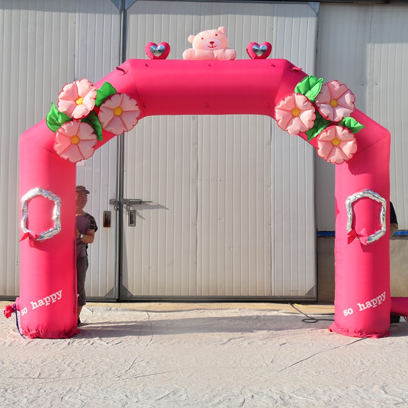 仙居粉色婚礼拱门